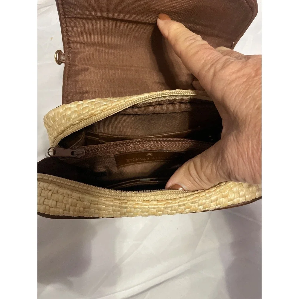 Etienne Aigner Handbag Women's Beige Woven Straw‎ Shoulder Strap Bag